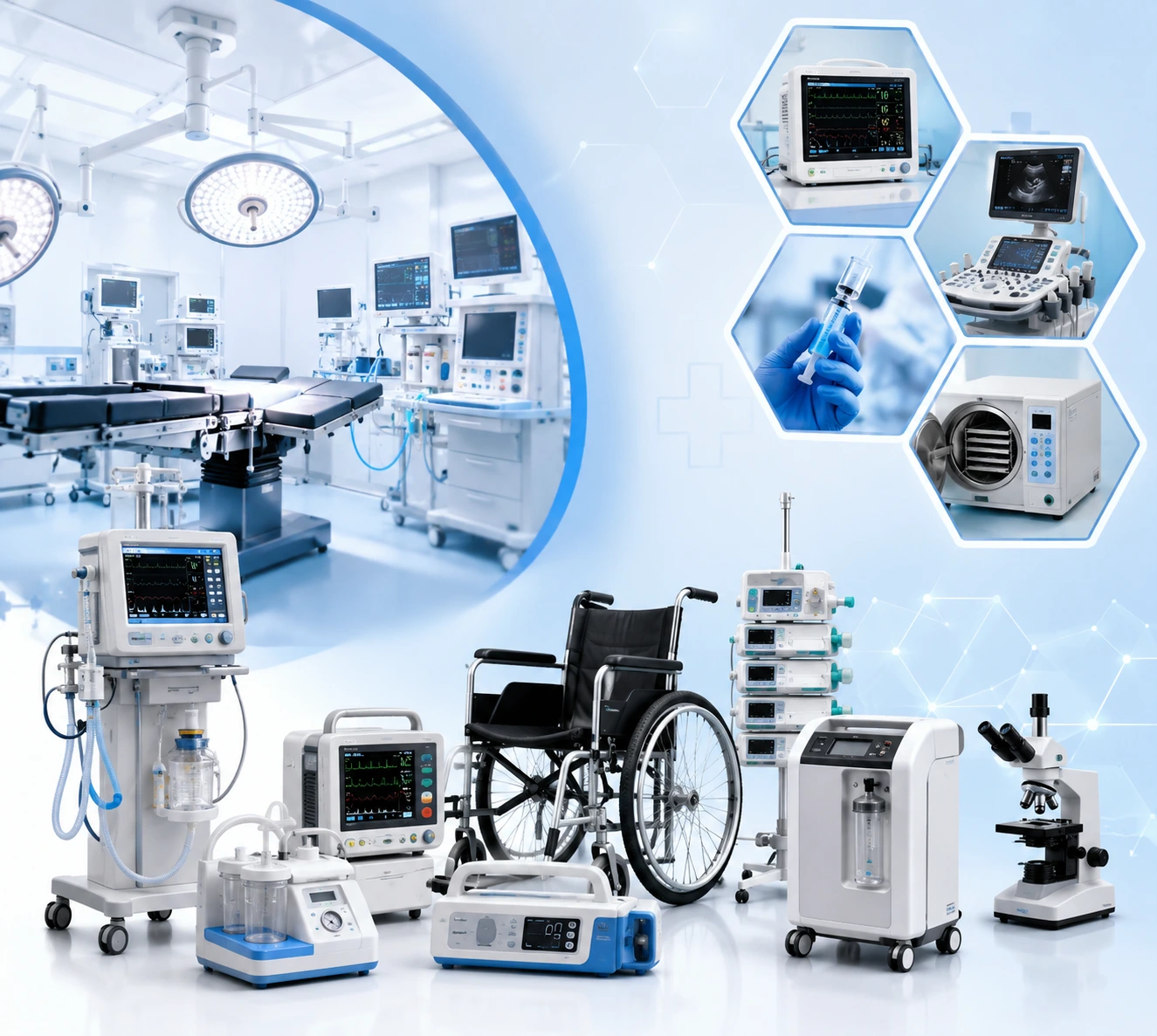 Khu vực điều trị hiện đại được trang bị thiết bị y tế nhập khẩu chính hãng